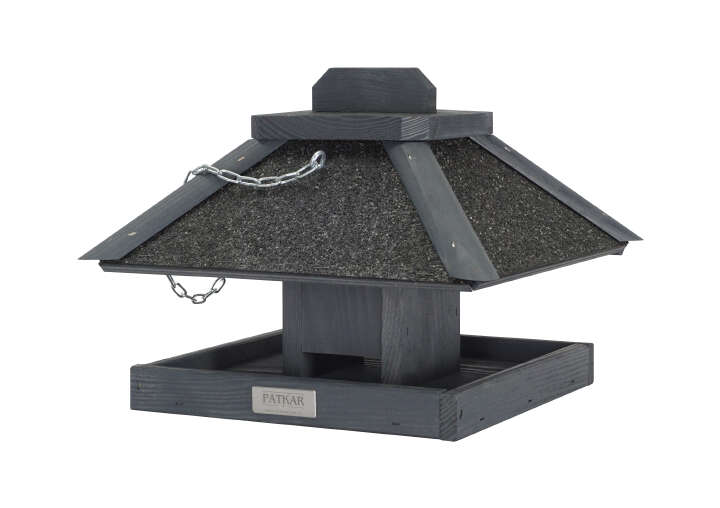 PATKAR Quadratisches Futterhaus Kiefernholz